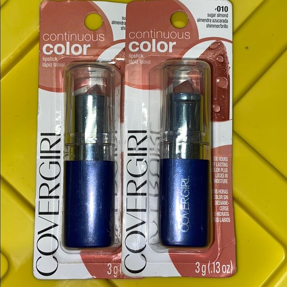 Lot of 2 Covergirl continuous Color Lipstick #010 - Picture 1 of 5